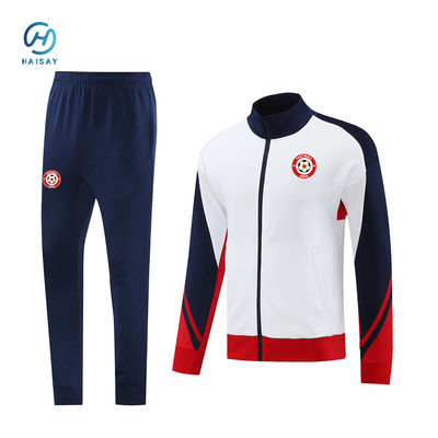 Jersey Sepak Bola Ringan yang Menghilangkan Kelembaban dengan Logo Tim dan Berat Kain 145gm